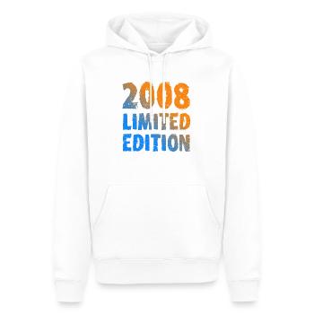 2008 Édition Limitée Anniversaire Cadeau Femme Mari - Sweat à capuche Premium bio Homme - blanc - Devant - Nico (187cm)