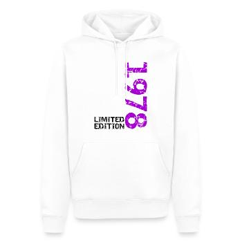 1978 édition limitée cadeau d’anniversaire femme mari - Sweat à capuche Premium bio Homme - blanc - Devant - Nico (187cm)