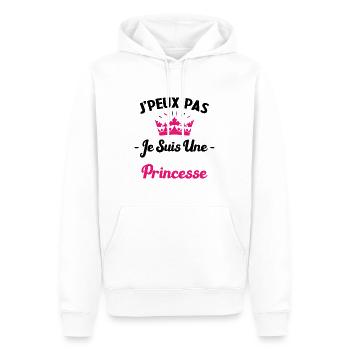 Je Peux Pas Je Suis une Princesse Humour Maman - Sweat à capuche Premium bio Homme - blanc - Devant - Nico (187cm)