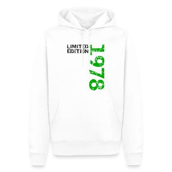 1978 édition limitée cadeau d’anniversaire femme mari - Sweat à capuche Premium bio Homme - blanc - Devant - Nico (187cm)