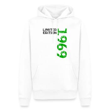 1969 édition limitée anniversaire cadeau femme mari - Sweat à capuche Premium bio Homme - blanc - Devant - Nico (187cm)