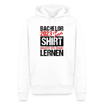 Bachelor 2023 Lange Genug Gelernt Lasst Uns Feiern - Männer Premium Bio Hoodie - Weiß - Vorne - Nico (187cm)