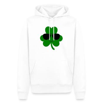 St Patricks Day Accessoires Ireland Shamrock Deko - Männer Premium Bio Hoodie - Weiß - Vorne - Nico (187cm)