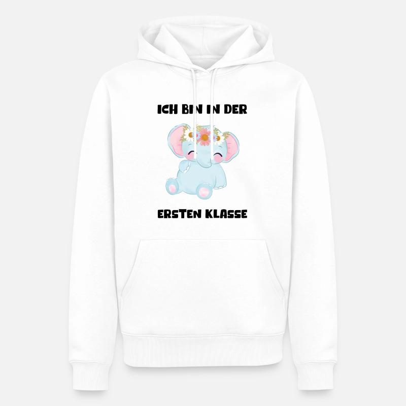 Mädchen Einschulung 2023 Schulbeginn Schulkind - Männer Premium Bio Hoodie - Weiß