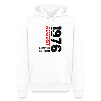 1976 August Limited Edition 47. Geburtstag Outfit - Männer Premium Bio Hoodie - Weiß - Vorne - Nico (187cm)