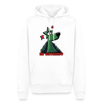 Be Different: Funny-Looking Star Dog - Men’s Premium Organic Hoodie - white - Front - Nico (187cm)