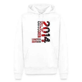 2014 Oktober Limited Edition 9. Geburtstag Deko - Männer Premium Bio Hoodie - Weiß - Vorne - Nico (187cm)
