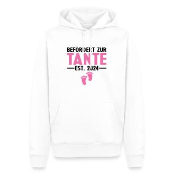 Befördert zur Tante 2024 - Männer Premium Bio Hoodie - Weiß - Vorne - Nico (187cm)
