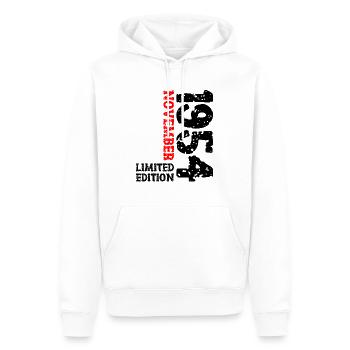 1954 November Limited Edition 69. Geburtstag Deko - Männer Premium Bio Hoodie - Weiß - Vorne - Nico (187cm)