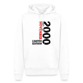 2000 novembre édition limitée 23e anniversaire décoration - Sweat à capuche Premium bio Homme - blanc - Devant - Nico (187cm)
