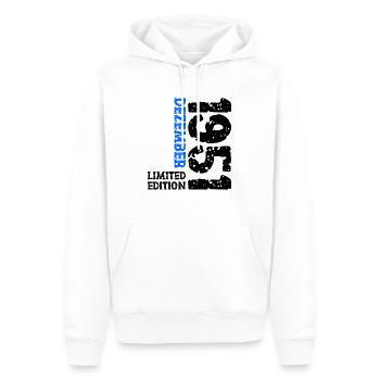 1951 décembre Limited Edition 72e anniversaire décoration - Sweat à capuche Premium bio Homme - blanc - Devant - Nico (187cm)