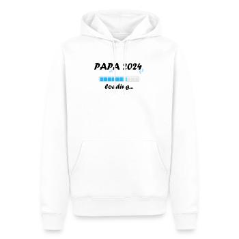 Papa 2024 Loading Vaterschaft Vater Werden Dad - Männer Premium Bio Hoodie - Weiß - Vorne - Nico (187cm)