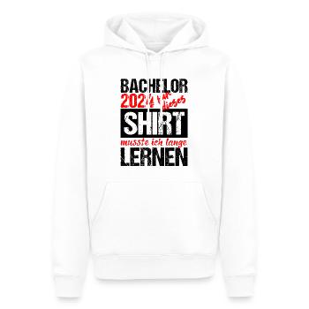 Bachelor 2024 Lange Genug Gelernt Lasst Uns Feiern - Männer Premium Bio Hoodie - Weiß - Vorne - Nico (187cm)