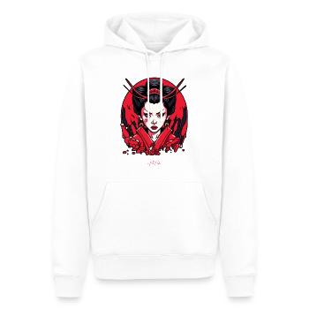 Anime Geisha - Männer Premium Bio Hoodie - Weiß - Vorne - Nico (187cm)