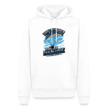 Parachutisme Parachutisme Parapente - Sweat à capuche Premium bio Homme - blanc - Devant - Nico (187cm)