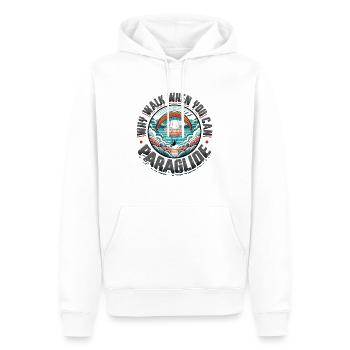 Parachutisme Parachutisme Parapente - Sweat à capuche Premium bio Homme - blanc - Devant - Nico (187cm)