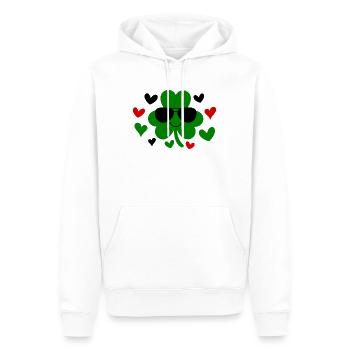 Accessoires de la Saint-Patrick Irlande Shamrock décoration - Sweat à capuche Premium bio Homme - blanc - Devant - Nico (187cm)