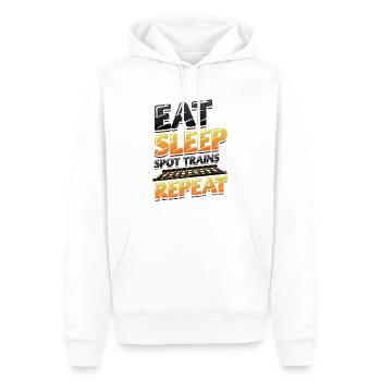 Trainspotting Zug Liebhaber Züge - Männer Premium Bio Hoodie - Weiß - Vorne - Nico (187cm)