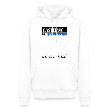 14 Cadeau D’anniversaire Garçons Livre D’or Hommes - Sweat à capuche Premium bio Homme - blanc - Devant - Nico (187cm)