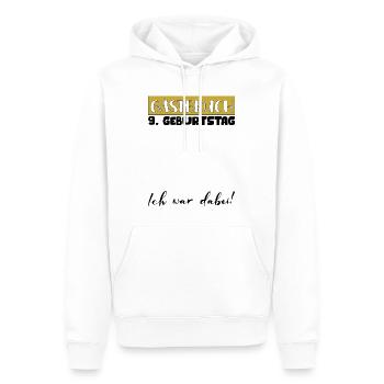 9e anniversaire cadeau filles garçons livre d’or - Sweat à capuche Premium bio Homme - blanc - Devant - Nico (187cm)