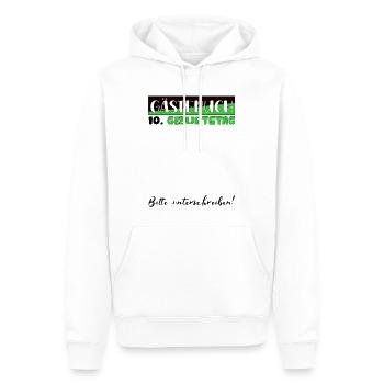 10e anniversaire cadeau filles garçons livre d’or - Sweat à capuche Premium bio Homme - blanc - Devant - Nico (187cm)