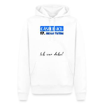 Livre d’or Décoration Hommes 17e Anniversaire Tshirt Homme - Sweat à capuche Premium bio Homme - blanc - Devant - Nico (187cm)