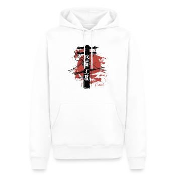 Poteau électrique japonais - Sweat à capuche Premium bio Homme - blanc - Devant - Nico (187cm)
