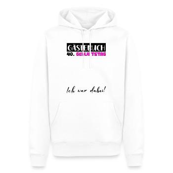 Livre d'or pour femmes, cadeau d'anniversaire 40e, décoration pour femmes - Sweat à capuche Premium bio Homme - blanc - Devant - Nico (187cm)