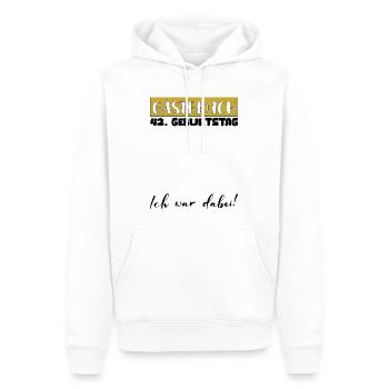42e anniversaire cadeau femmes décoration hommes livre d'or - Sweat à capuche Premium bio Homme - blanc - Devant - Nico (187cm)