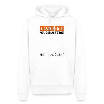 Livre d'or pour homme, cadeau d'anniversaire 47e, décoration pour femme - Sweat à capuche Premium bio Homme - blanc - Devant - Nico (187cm)