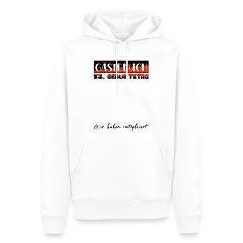Livre d'or pour femmes et hommes, cadeau de 52e anniversaire, décoration - Sweat à capuche Premium bio Homme - blanc - Devant - Nico (187cm)