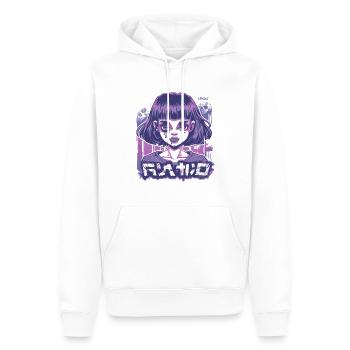 Manga, Anime, Fille, Fantômes japonais, Démons - Sweat à capuche Premium bio Homme - blanc - Devant - Nico (187cm)