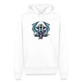 Kräftiger Gargoyle-Monster-Pirat - Männer Premium Bio Hoodie - Weiß - Vorne - Nico (187cm)