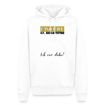 67 Cadeau D’anniversaire Décoration Femme Livre d’Or Homme - Sweat à capuche Premium bio Homme - blanc - Devant - Nico (187cm)