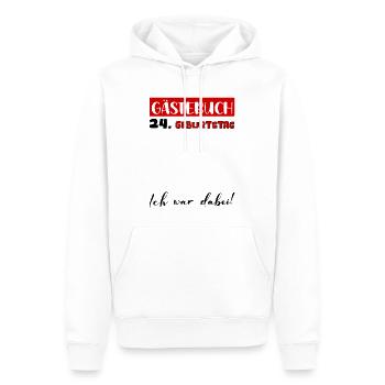 24. Geburtstag Geschenk Mädchen Jungen Gästebuch - Männer Premium Bio Hoodie - Weiß - Vorne - Nico (187cm)