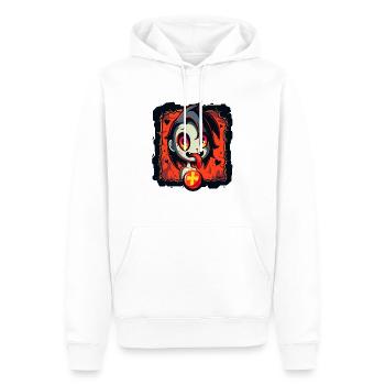 Fille d’anime de dessin animé coquine en enfer - Sweat à capuche Premium bio Homme - blanc - Devant - Nico (187cm)