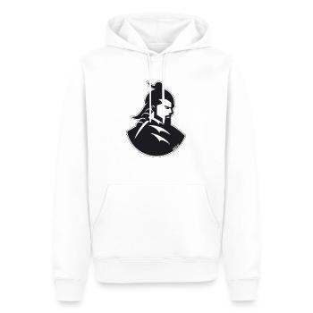 A samurai in the shadows - Men’s Premium Organic Hoodie - white - Front - Nico (187cm)