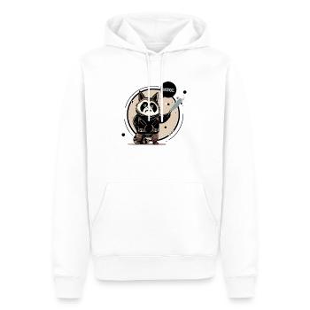 Waschbär fordert Gerechtigkeit - Männer Premium Bio Hoodie - Weiß - Vorne - Nico (187cm)