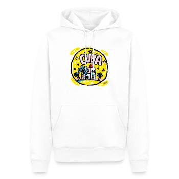 Niedliches Kuba - Männer Premium Bio Hoodie - Weiß - Vorne - Nico (187cm)