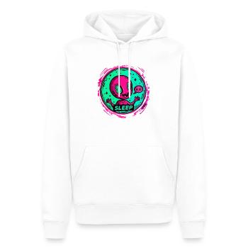 Petit extraterrestre heureux, endormi - Sweat à capuche Premium bio Homme - blanc - Devant - Nico (187cm)