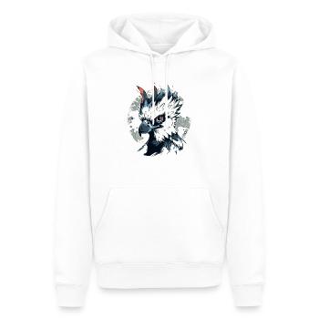 Rabvogel, eine furchterregende Harpyie - Männer Premium Bio Hoodie - Weiß - Vorne - Nico (187cm)