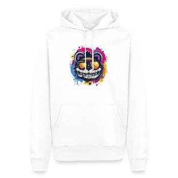 Quel ours fou et cool - Sweat à capuche Premium bio Homme - blanc - Devant - Nico (187cm)
