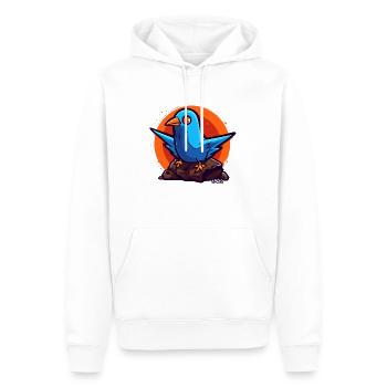 Friedenstaube - Männer Premium Bio Hoodie - Weiß - Vorne - Nico (187cm)