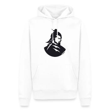 Ein japanischer Samurai Shogun - Männer Premium Bio Hoodie - Weiß - Vorne - Nico (187cm)