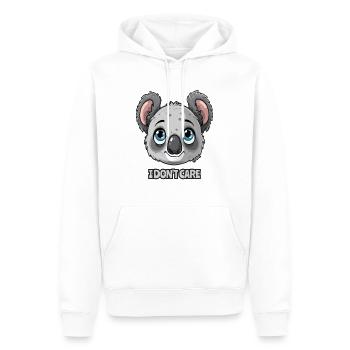 Niedlicher Koala, Es Ist Mir Egal - Männer Premium Bio Hoodie - Weiß - Vorne - Nico (187cm)
