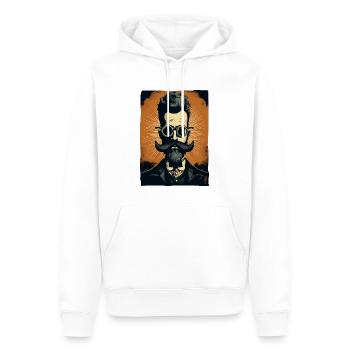 Un gentleman de la science ringard - Sweat à capuche Premium bio Homme - blanc - Devant - Nico (187cm)