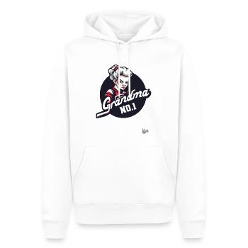 Mamie numéro 1 - Sweat à capuche Premium bio Homme - blanc - Devant - Nico (187cm)