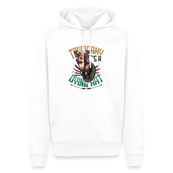 Taxidermy It's A Dying Art Hirschmotiv - Männer Premium Bio Hoodie - Weiß - Vorne - Nico (187cm)