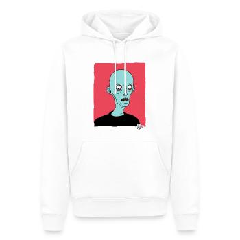 Dessin animé contemporain Zombie Nosferatu - Sweat à capuche Premium bio Homme - blanc - Devant - Nico (187cm)
