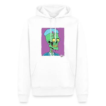 Green Zombie Punk Skull Manager - Sweat à capuche Premium bio Homme - blanc - Devant - Nico (187cm)